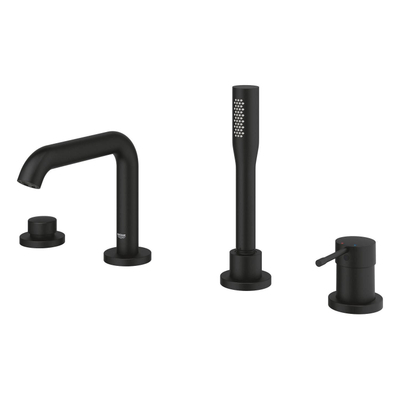 GROHE Essence badrandcombinatie - met omstel - inclusief staafhanddouche - - phantom black
