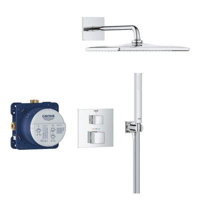 GROHE Grohtherm Cube Perfect Douscheset - inbouw thermostaat - hoofddoucheset - 31cm - chroom