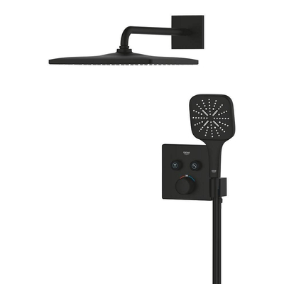 Grohe Grohtherm smartcontrol Perfect inb.therm. hoofddoucheset 31cm ph.black