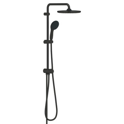 GROHE Tempesta System 250 Regendoucheset - 73.6cm - hoofddouche - 25cm - ronde handdouche - 3 straalsoorten - met omstelkraan - matte black