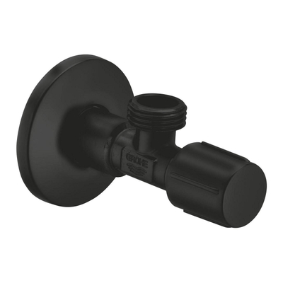 GROHE Hoekstopkraan - 1/2"x1/2" - met rozet - matte black