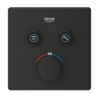 GROHE Grohtherm Smartcontrol Mengkraan - afdekset - thermostaat - met omstel - phantom black