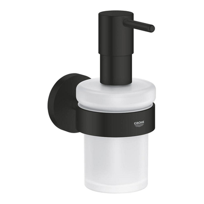 GROHE Essentials Zeepdispenser - 160ml - met houder - mat zwart