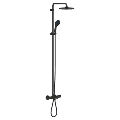 GROHE Tempesta System 250 Regendoucheset - 158.8cm - hoofddouche - 25cm - ronde handdouche - 2 straalsoorten - met thermostaatkraan - matte black