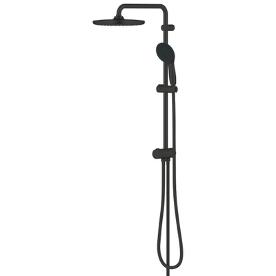 GROHE Tempesta System 250 Regendoucheset - 73.6cm - hoofddouche - 25cm - ronde handdouche - 3 straalsoorten - met omstelkraan - matte black