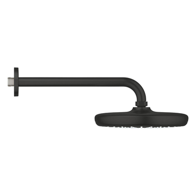GROHE Tempesta 210 Hoofddouche - 21cm - 1 straalsoort - wandarm 28.6cm - mat zwart