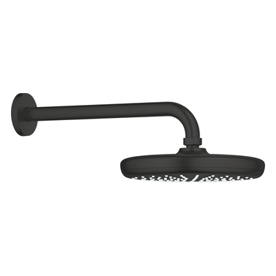 GROHE Tempesta 210 Hoofddouche - 21cm - 1 straalsoort - wandarm 28.6cm - mat zwart
