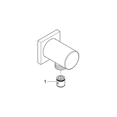 GROHE Rainshower Wandaansluitbocht - 1/2" - zonder houder - hard graphite geborsteld