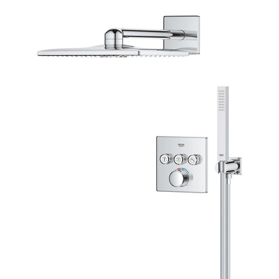 GROHE Grohtherm Smartcontol Perfect Cube Doucheset - inbouw thermostaat - hoofdoucheset - 31cm - chroom