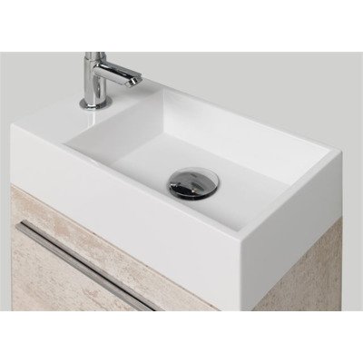 Royal Plaza Rodik fontein 40x22cm kraangat links wit glanzend