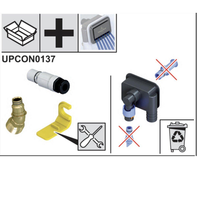 Villeroy & Boch Collaro watertoevoer, geïntegreerd in overloop chroom