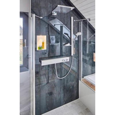 Hansgrohe Raindance E Square hoofddouche E300 1jet met douchearm 39cm 30x30cm chroom