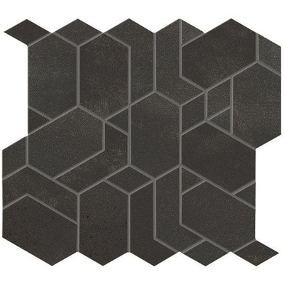 Atlas Concorde Boost Mozaiektegel - 30x35cm - 9mm - gerectificeerd - Porcellanato - Tarmac (Zwart)