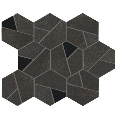Atlas Concorde Boost Mozaiektegel - 25x30cm - 9mm - gerectificeerd - Porcellanato - Tarmac (Zwart)