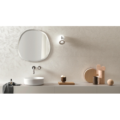 Atlas Concorde 3D Wall Carve Vloer- en wandtegel - 80x40cm - 8.5mm - gerectificeerd - Leaf White (Wit)