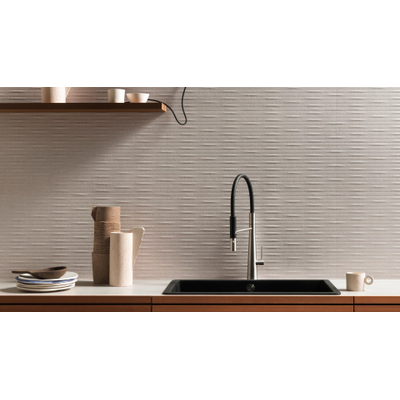 Atlas Concorde 3D Wall Carve Vloer- en wandtegel - 80x40cm - 8.5mm - gerectificeerd - Whittle Pearl (Grijs)