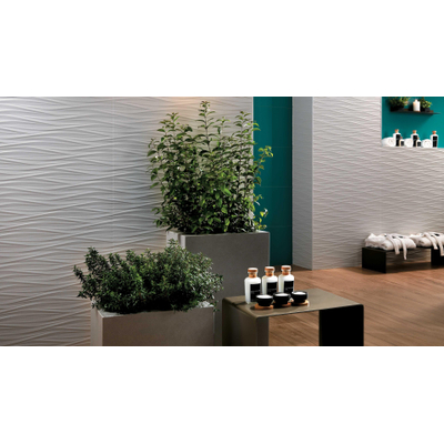 Atlas Concorde 3D Wall Design Vloer- en wandtegel - 80x40cm - 10mm - gerectificeerd - Wind White (Wit)