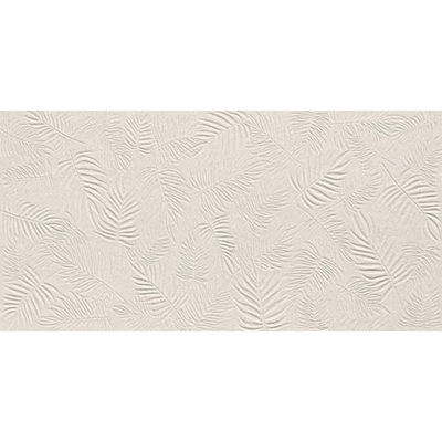 Atlas Concorde 3D Wall Carve Wandtegel - 80x40cm - 8.5mm - gerectificeerd - Leaf Ivory (Beige)