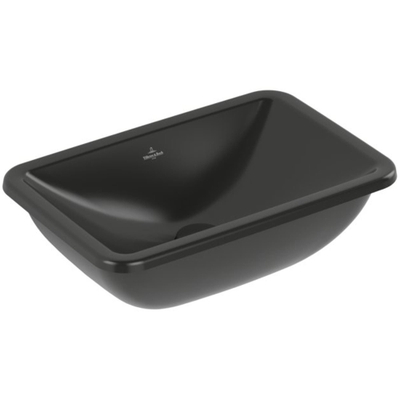 Villeroy & boch Loop & friends onderb.wastafel 45x28cm z/kr.gat m/overl. C+ black
