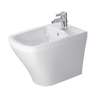 Duravit DuraStyle staand bidet back to wall 37x57cm met overloop met kraangat wit