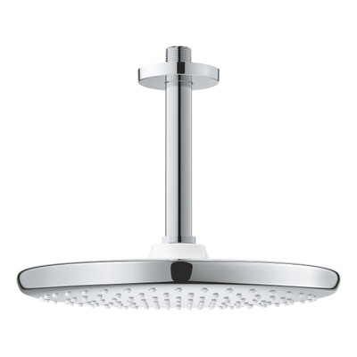 GROHE Tempesta 250 Hoofddouche - 25cm - 1 straalsoort - plafondarm 14.2cm - chroom/wit