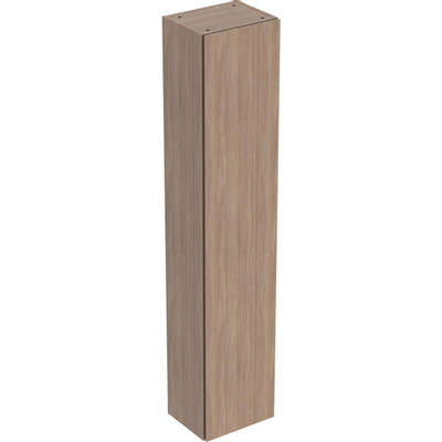 Geberit iCon badkamerkast 36x180x29.1cm 1 deur met softclose Spaanplaat Eiken TWEEDEKANS