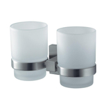 Haceka Mezzo Glashouder dubbel mat chroom HA403108