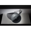 Ideavit Solidthin opbouw wastafel 39x39x14.5cm rond 0 kraangaten 1 wasbak Solid surface donkergrijs TWEEDEKANS OUT8614