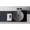 Ideavit Solidthin opbouw wastafel 39x39x14.5cm rond 0 kraangaten 1 wasbak Solid surface lichtgrijs SHOWROOMMODEL SHOW22560
