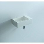 Ideavit Solidcube Fontein 40x22x10cm 0 kraangaten Solid surface mat wit SW97028