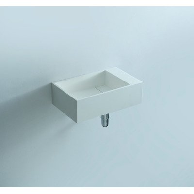 Ideavit Solidcube Fontein 40x22x10cm 0 kraangaten Solid surface mat wit