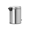Brabantia NewIcon Pedaalemmer - 5 liter - kunststof binnenemmer - matt steel SW237265