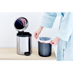 Brabantia NewIcon Pedaalemmer - 5 liter - kunststof binnenemmer - matt steel fingerprint proof SW237266