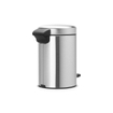 Brabantia NewIcon Pedaalemmer - 3 liter - kunststof binnenemmer - matt Steel SW237252