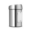 Brabantia Touch Bin Afvalemmer - wand - 3 liter - kunststof binnenemmer - matt steel SW237278