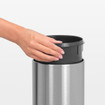 Brabantia Touch Bin Afvalemmer - wand - 3 liter - kunststof binnenemmer - matt steel fingerprint proof SW237279