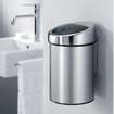 Brabantia Touch Bin Afvalemmer - wand - 3 liter - kunststof binnenemmer - matt steel fingerprint proof SW237279