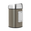 Brabantia Touch Bin Afvalemmer - wand - 3 liter - kunststof binnenemmer - platinum SW237275