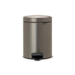 Brabantia pedaalemmer 5 liter newIcon met kunststof binnenemmer platinum