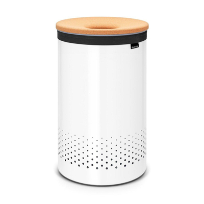 Brabantia Wasbox - 60 liter - kurkendeksel - uitneembare waszak - wit
