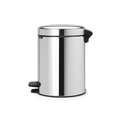 Brabantia NewIcon Pedaalemmer - 5 liter - kunststof binnenemmer - brilliant steel
