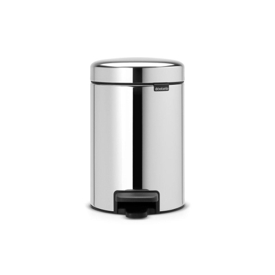 Brabantia NewIcon Pedaalemmer - 3 liter - kunststof binnenemmer - brilliant steel