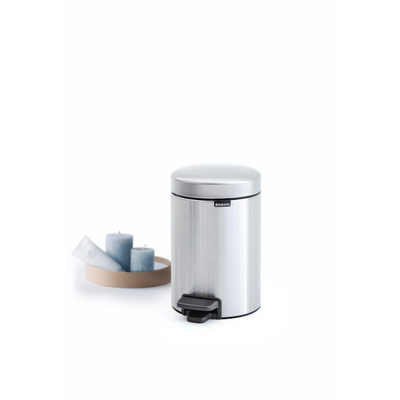 Brabantia NewIcon Pedaalemmer - 3 liter - kunststof binnenemmer - matt Steel
