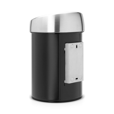 Brabantia Touch Bin Afvalemmer - wand - 3 liter - kunststof binnenemmer - matt black