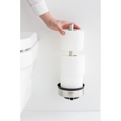Brabantia Profile Toiletrolhouder - 3 rollen - met beugel - matt steel