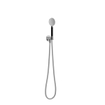Hotbath Cobber M442 ronde handdouche met wandsteun en uitlaat en doucheslang 150cm zwart chroom hoogglans SW230099