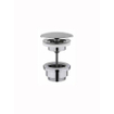 Hotbath Pal always open plug met schroef rond chroom SW12931