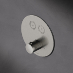 Hotbath Cobber Inbouwthermostaat met 2 pushbuttons rond verouderd ijzer SW237534