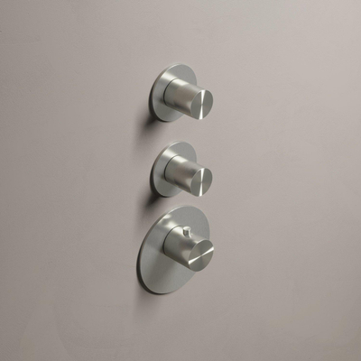 Hotbath Archie inbouwthermostaat met 2 stopkranen RVS