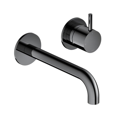 Hotbath Cobber afbouwdeel inbouw wastafelmengkraan met 18 cm uitloop zwart chroom SHOWROOMMODEL